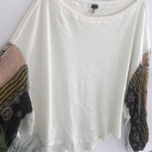 Free people long bell type patterned sleeve